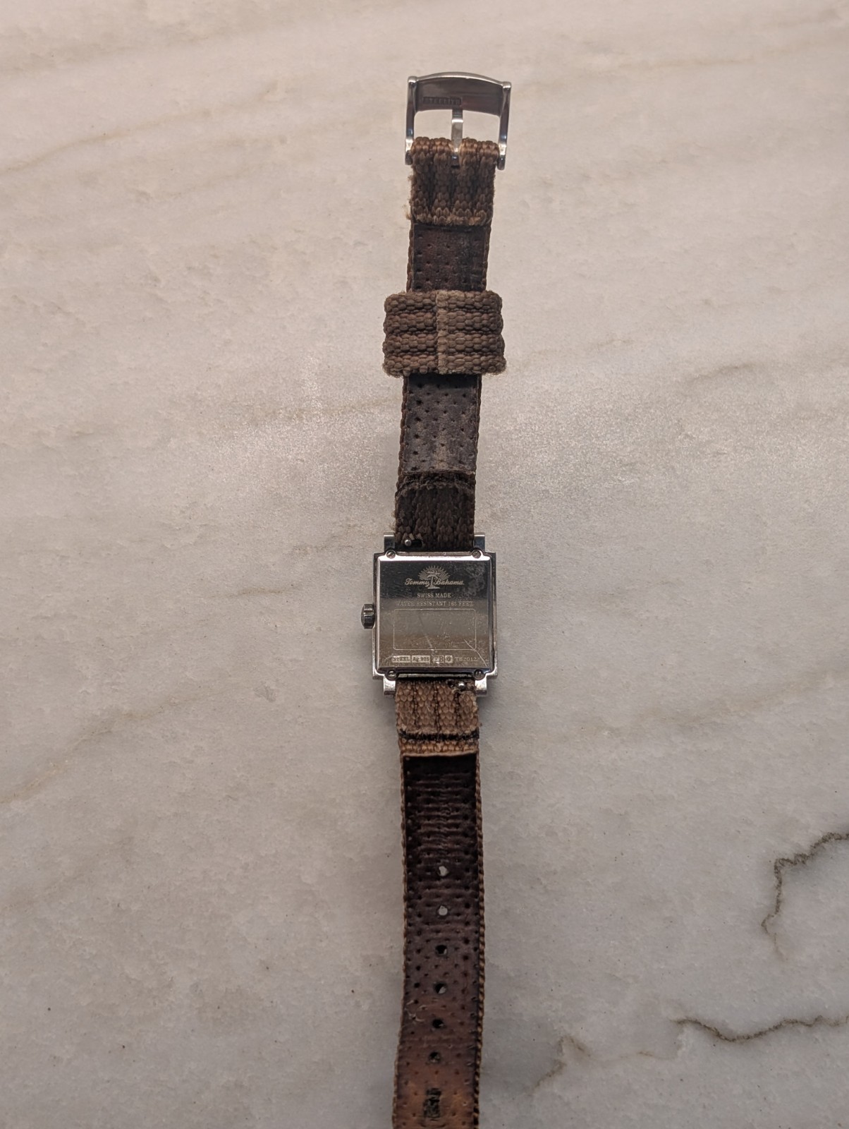 Tommy Bahama TB2012 Swiss Made AG925 Sterling Silver Quartz Watch Working