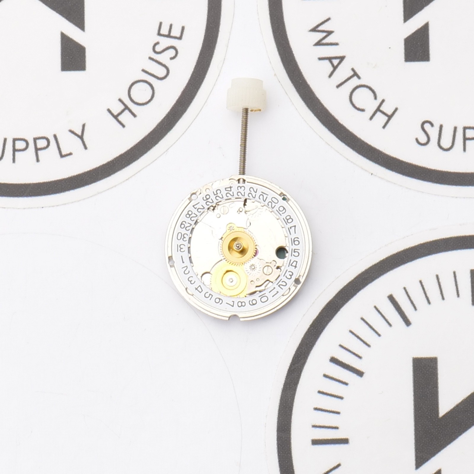 NOS ETA 956.114 Quartz Movement Date @ 3 Genuine Swiss White Dial 3 Hand (G8D19)