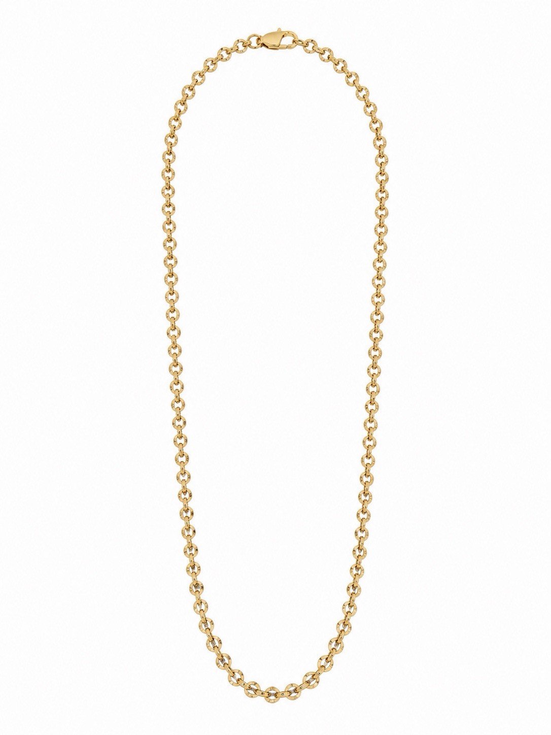 14K Gold-Filled Textured Cable Rolo Chain Necklace 18” New