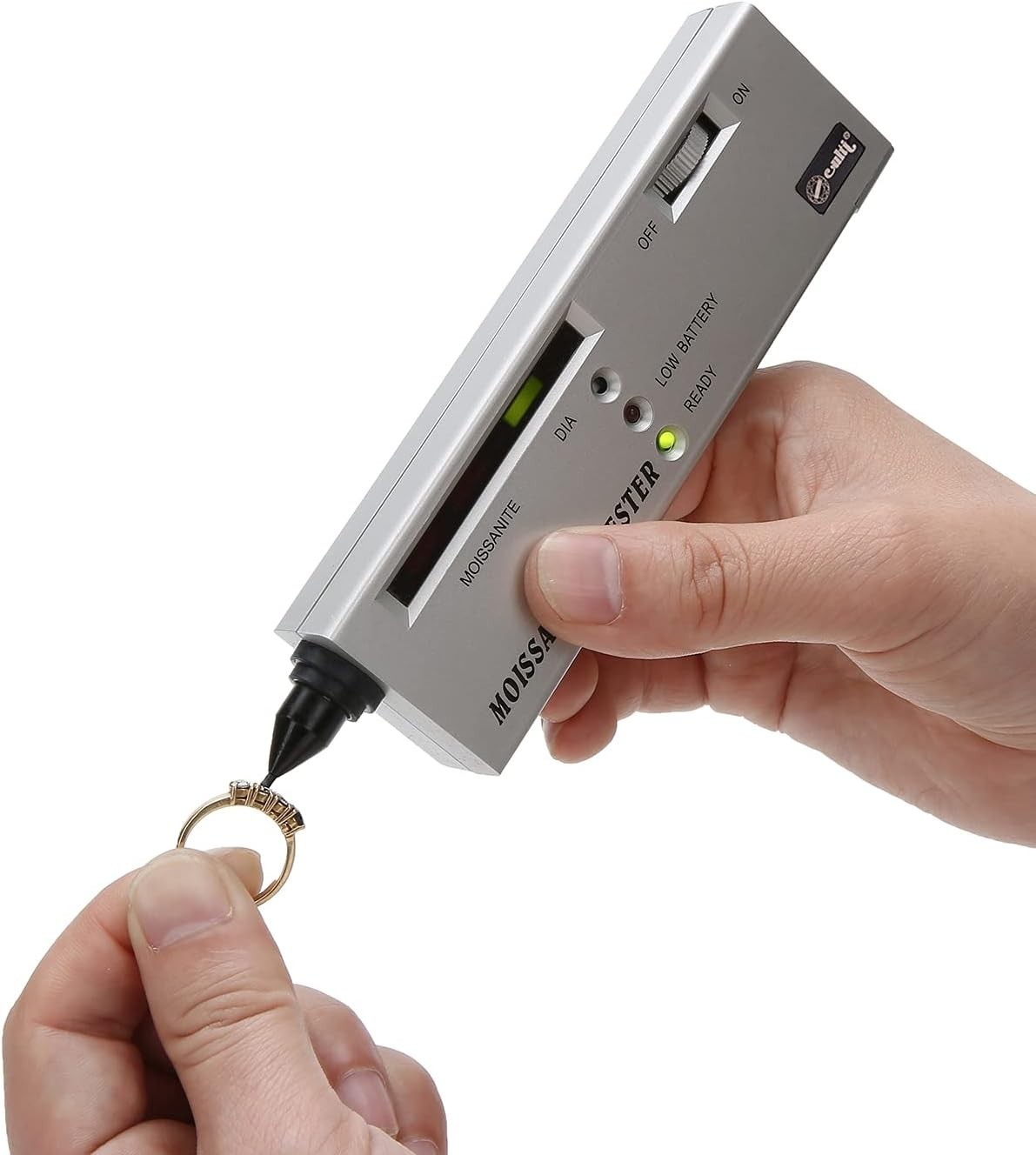 Compact Moissanite Tester for Gemstone Lovers – Low Battery Alarm Included