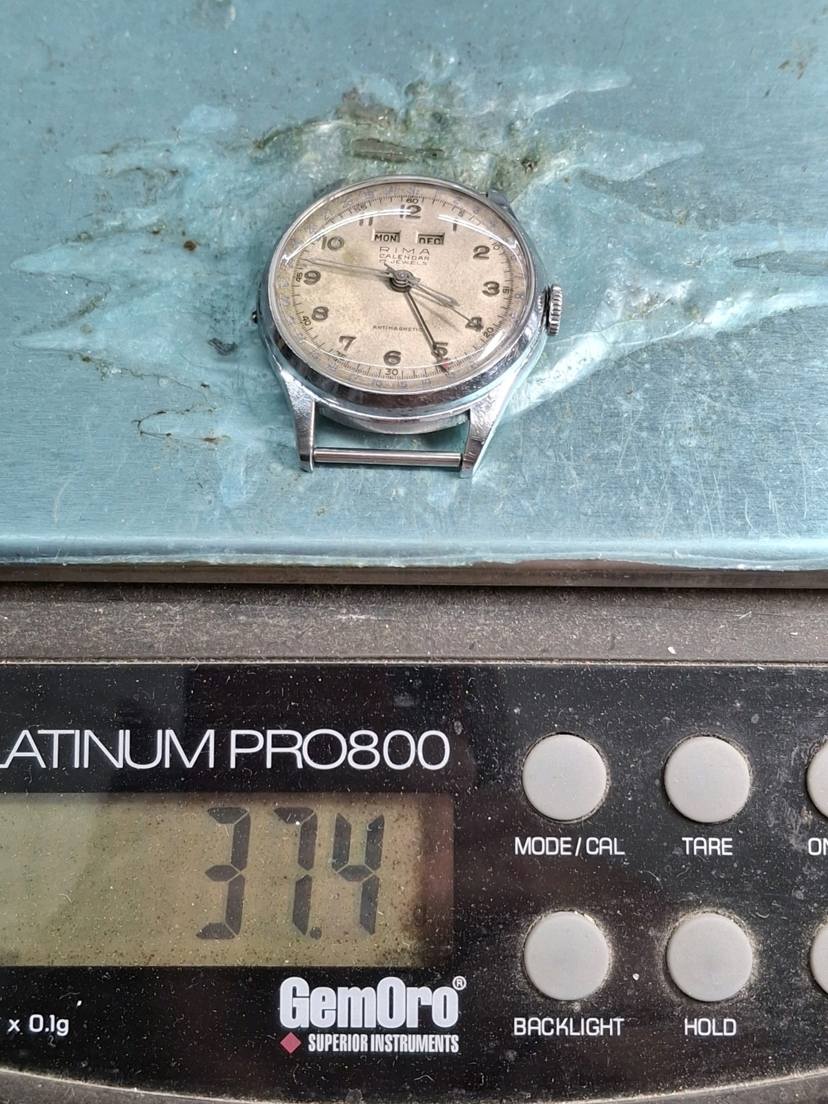 Vintage Rima- Triple Calendar Early Valjoux 90 Movement Watch Working condition