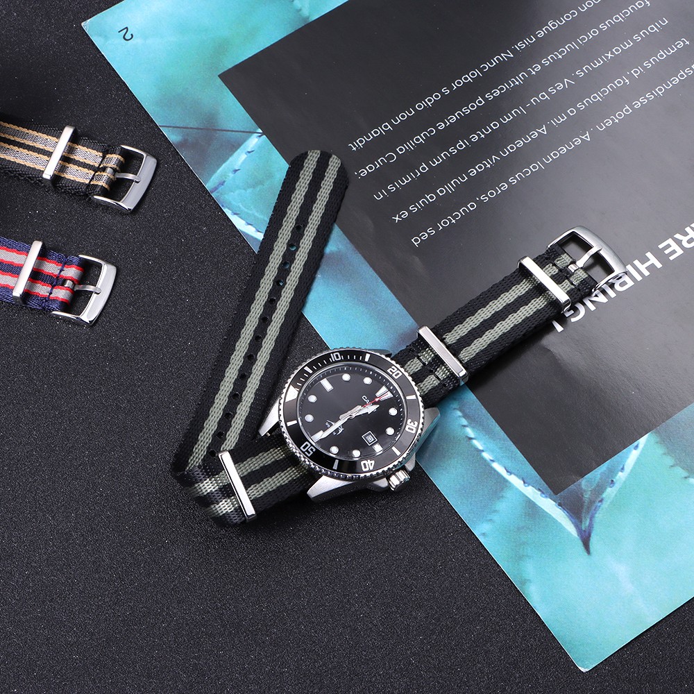 20mm Nylon Watch Band for Omega 007 for Seamaster 300 Replacement Wrist Strap
