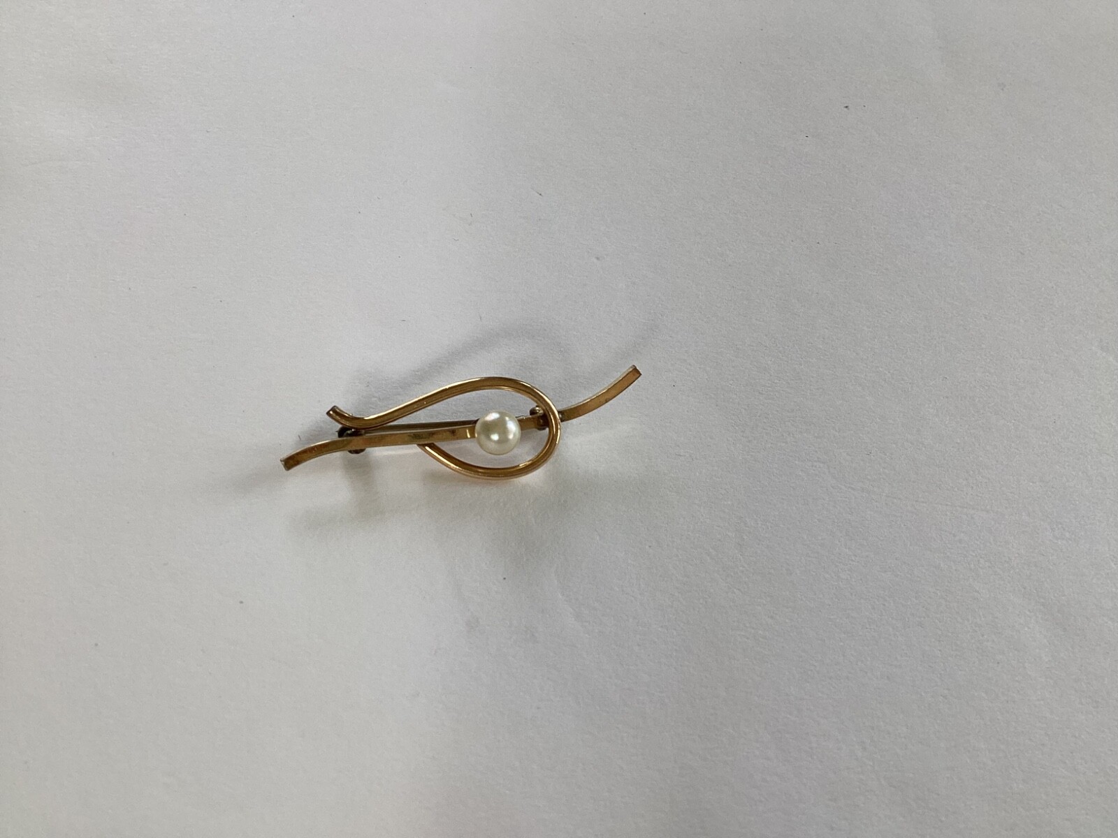 Vintage cultured pearl set in yellow gold 14/16