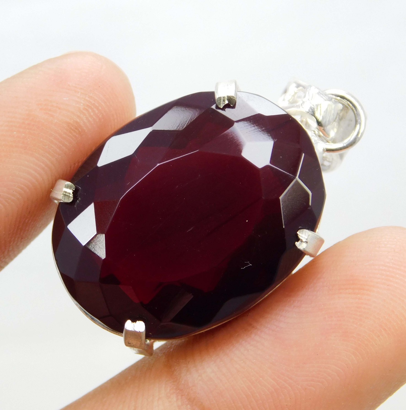 Natural 54.90 Ct Red Topaz Pendant Gems Oval Cut Certified Brazil Rare