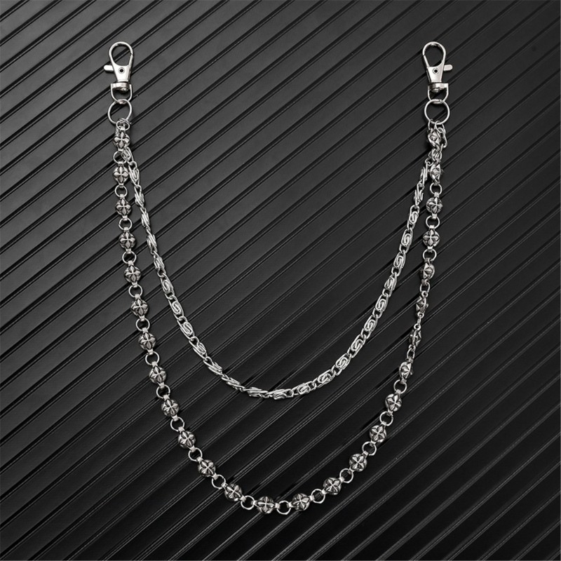 Edgy Urban Waist Chain Double Layer Punk Street Wear Fashion Unisex Accessory