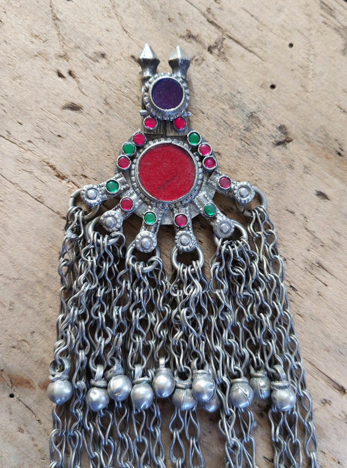 Vintage Waziri Tribal Pendant Large Jingling Jewelry (19372)