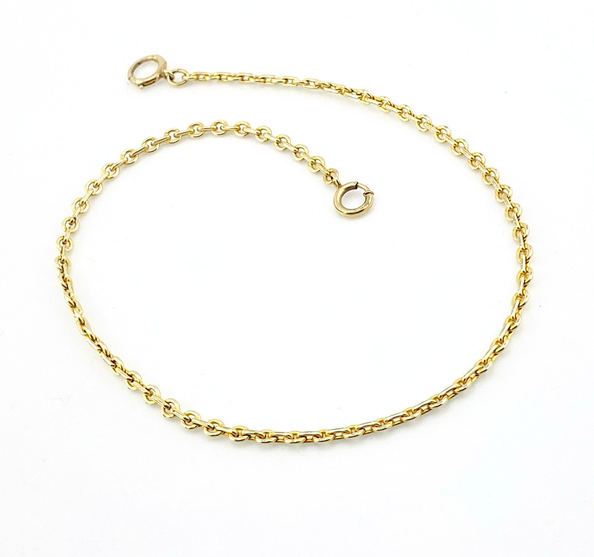 Art Deco Gold Filled Pocket Watch Chain Chunky Oval Links 13.25 Inch 4 MM Wide