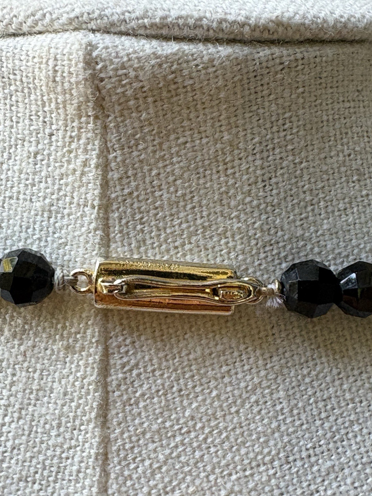 Vintage Mid-20th Century Faceted Black Onyx & Baroque Freshwater Pearl Necklace