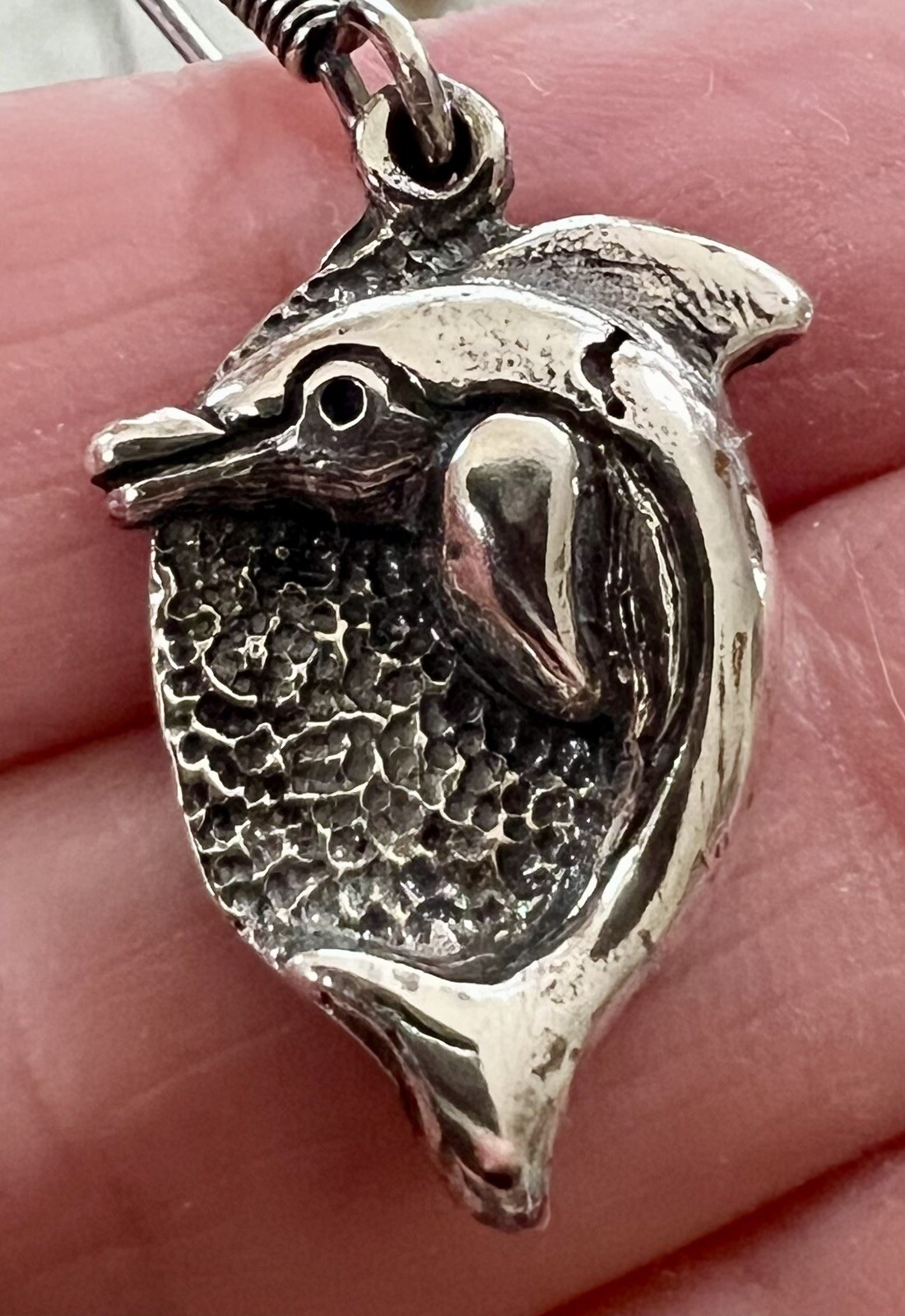 1990s Sterling Silver NWF National Wildlife Federation DOLPHIN Earrings 6g w/Box