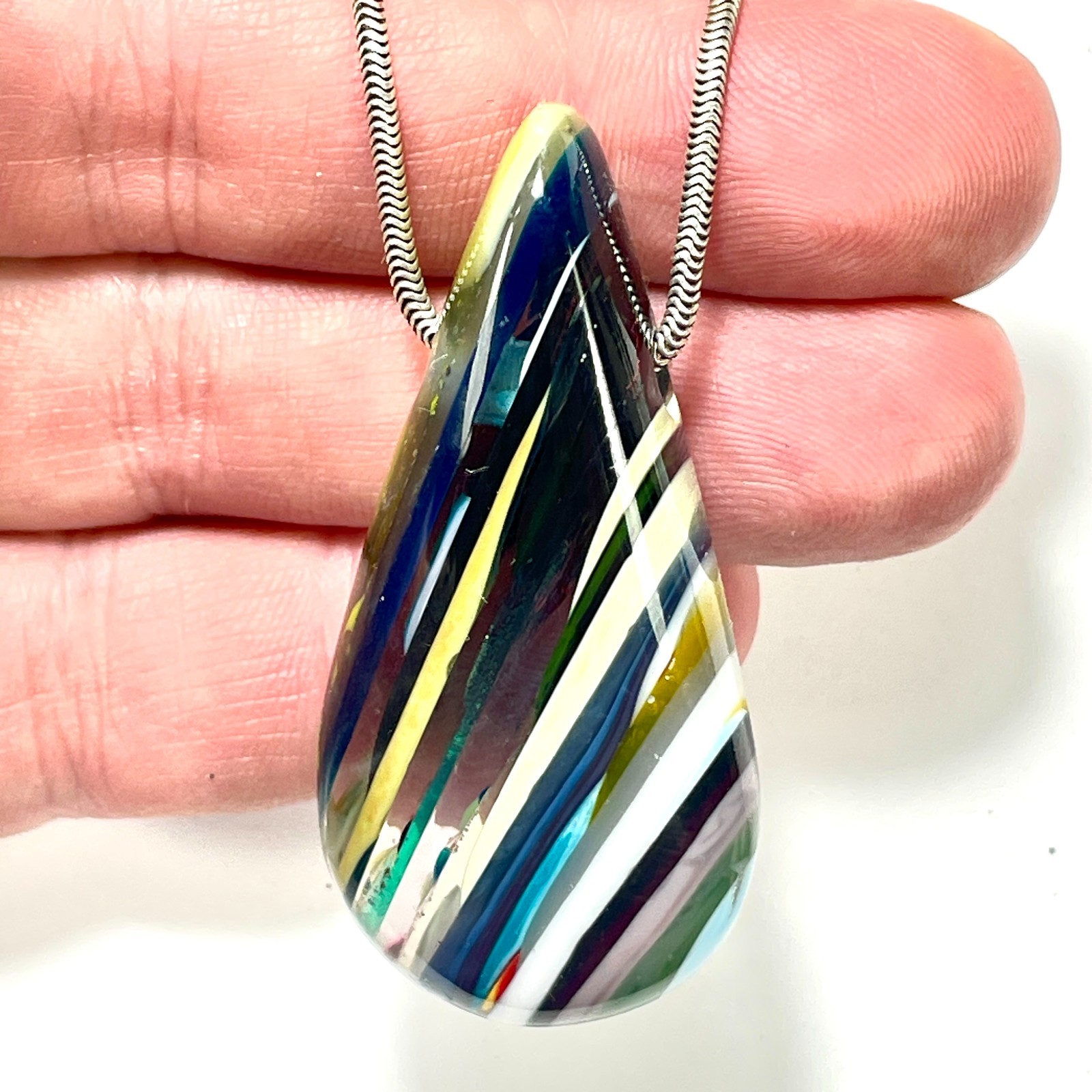 DVH Surfite (Surfboard Resin) Freeform Bead Pendant 53x26x15mm (6446)