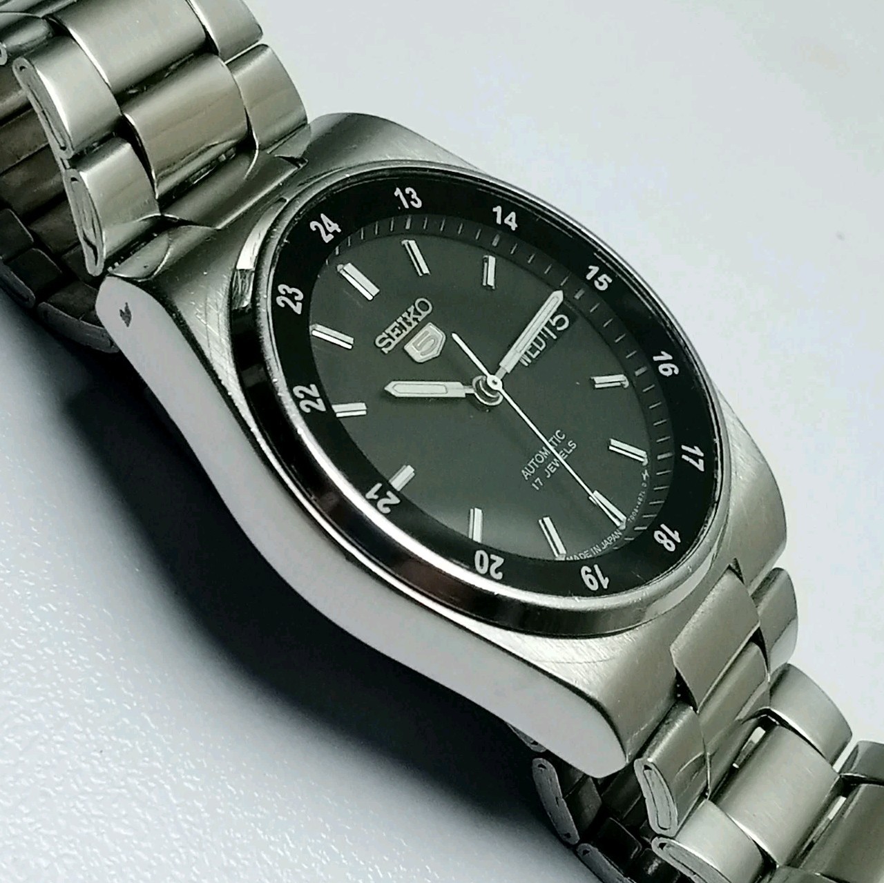 Seiko 5 Automatic 7009-3161 Railway Time Day/Date Vintage Men’s Wrist Watch