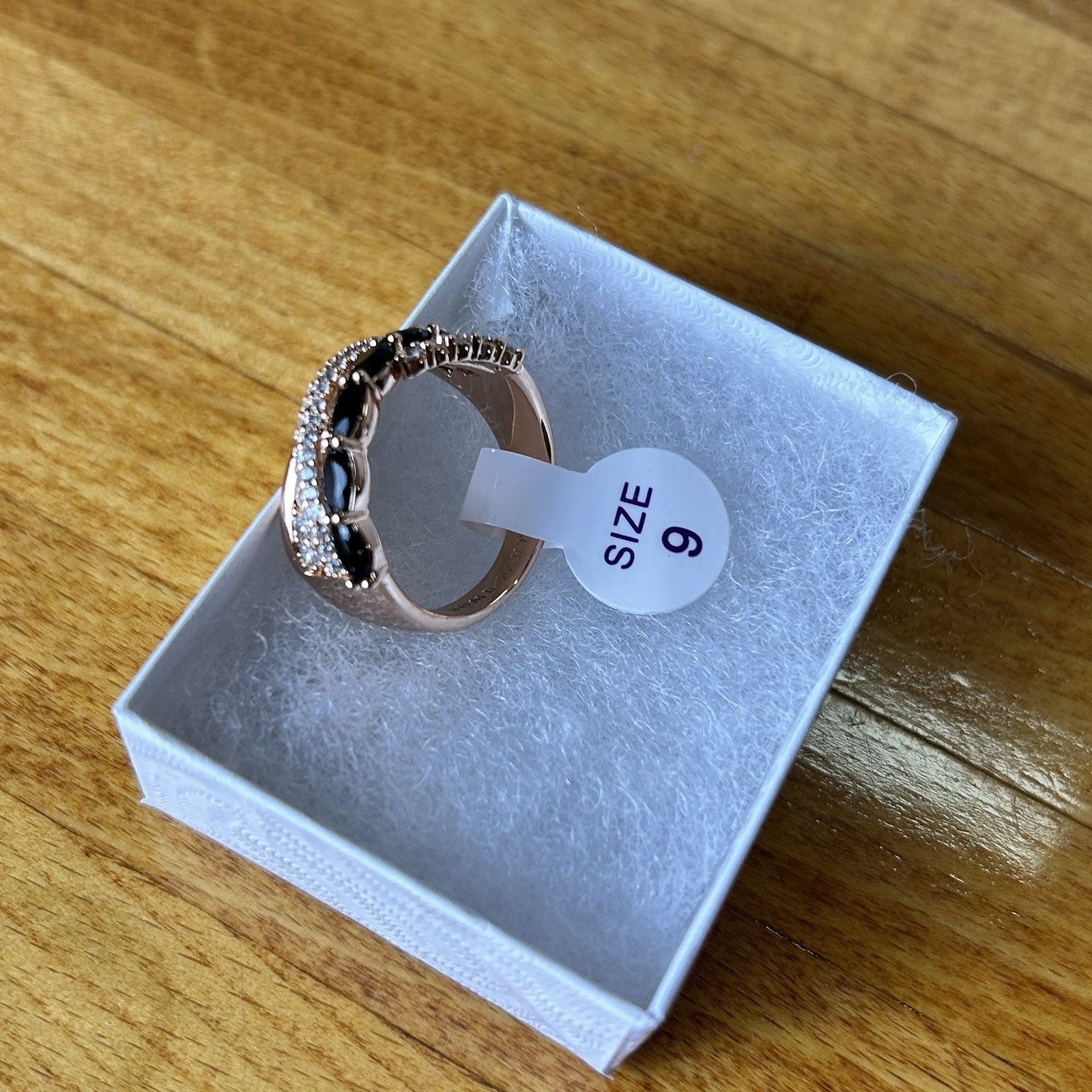 Bomb Party RBP6477 Someone Like You Ring sz 9 Black Onyx Rose Gold