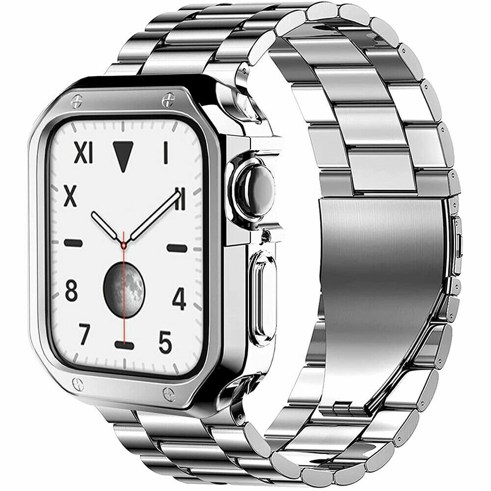 Stainless Steel iWatch Band Strap +TPU Case For Apple Watch Series 9 8 7 6 SE 49