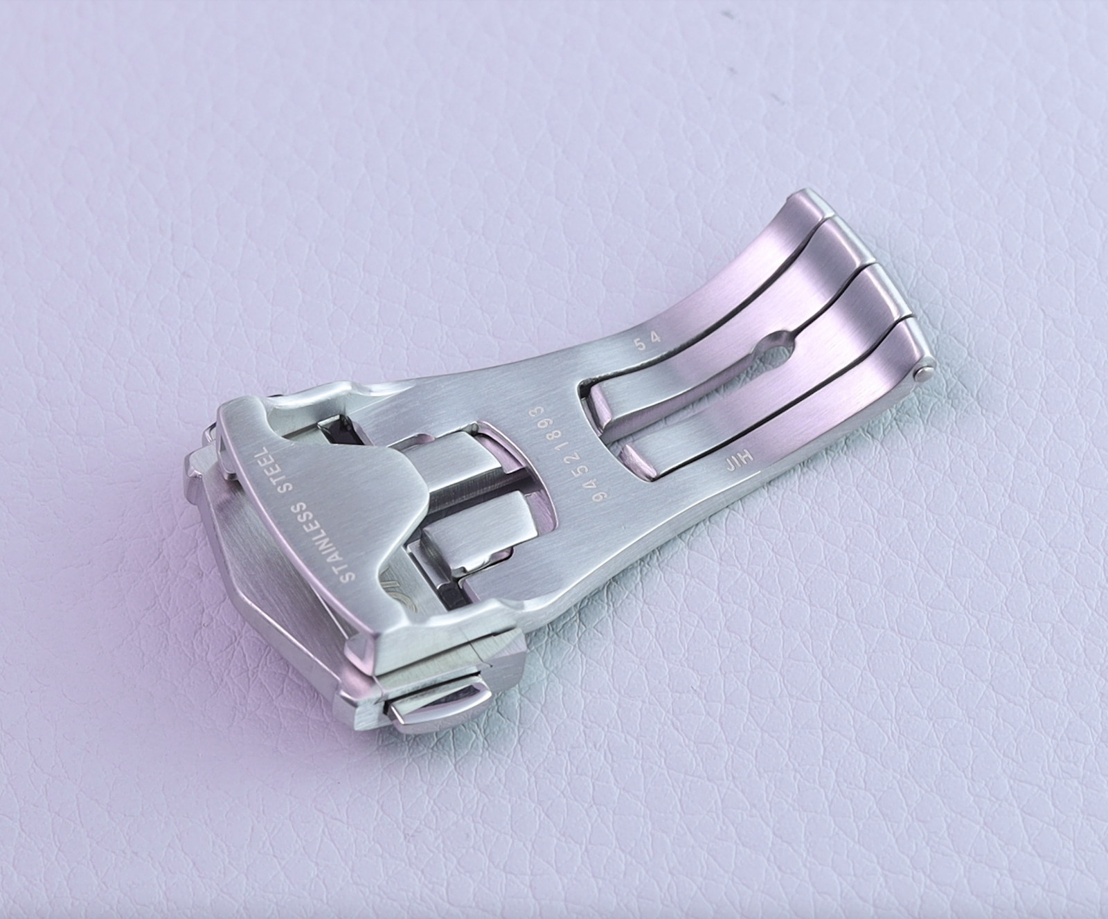 18mm OMEGA Stainless Steel Deployment Clasp Buckle SILVER for Leather Strap Band