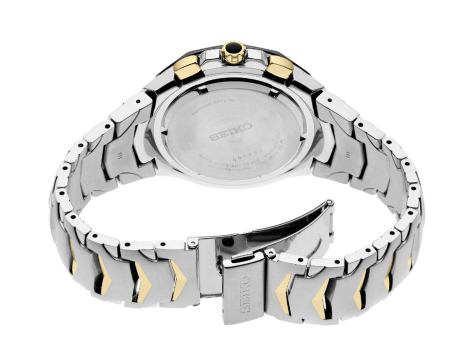 Seiko Coutura Black Dial 45.5 mm Stainless Steel Band Quartz Men’s Watch SRWZ26