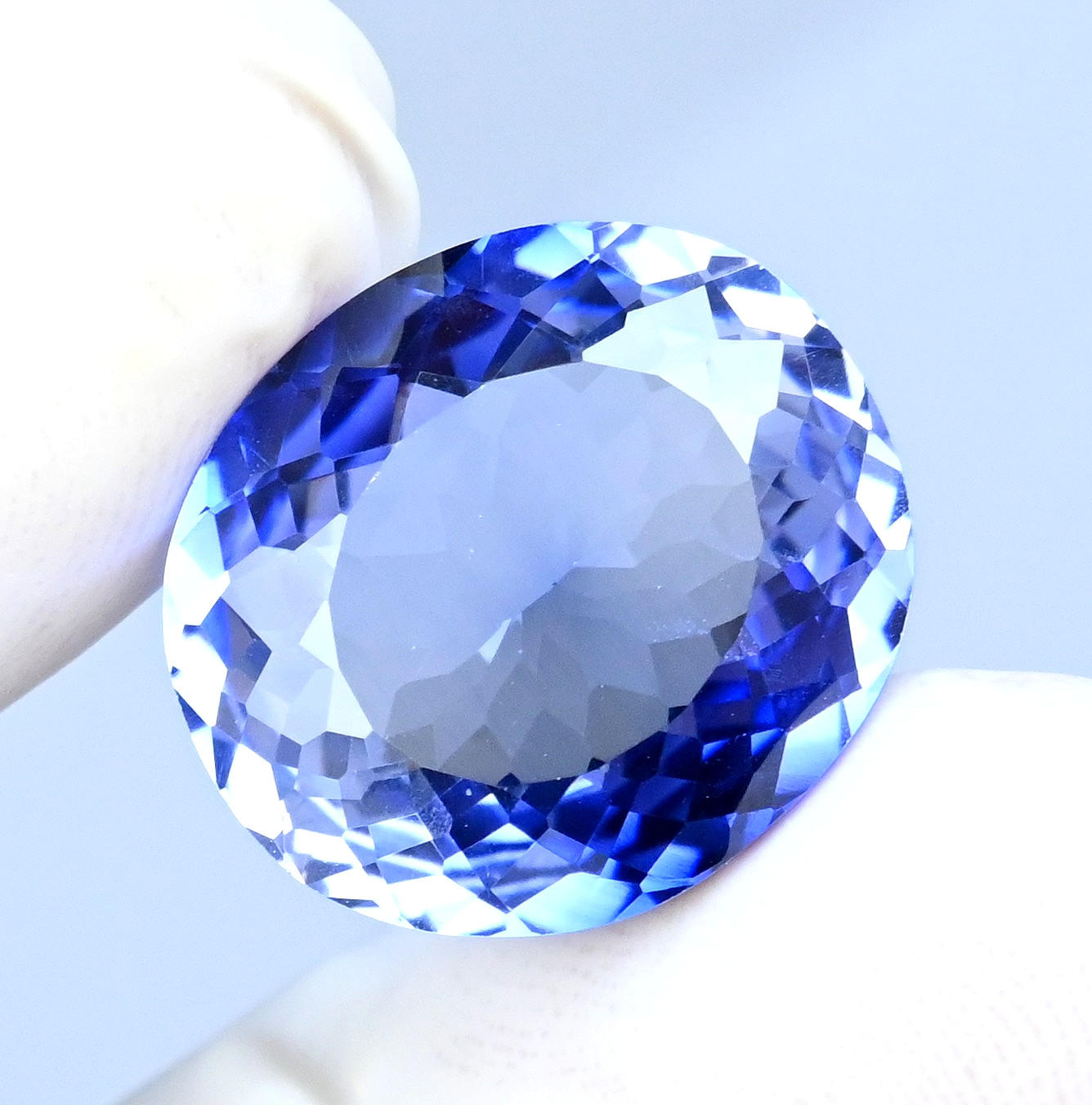 21.25 Ct Natural Montana YoGo Sapphire Oval Certified Flawless Loose Gemstone