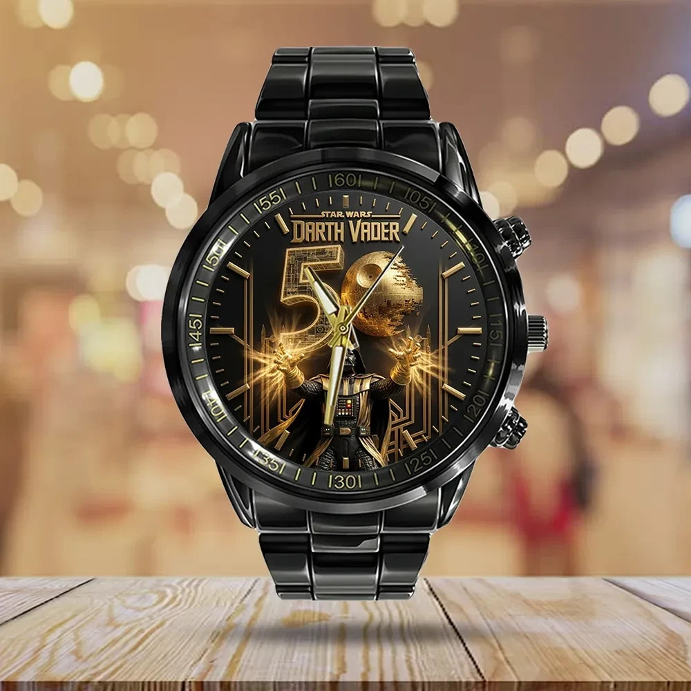 Star Wars 50th Anniversary Black Stainless Steel Watch Y37263