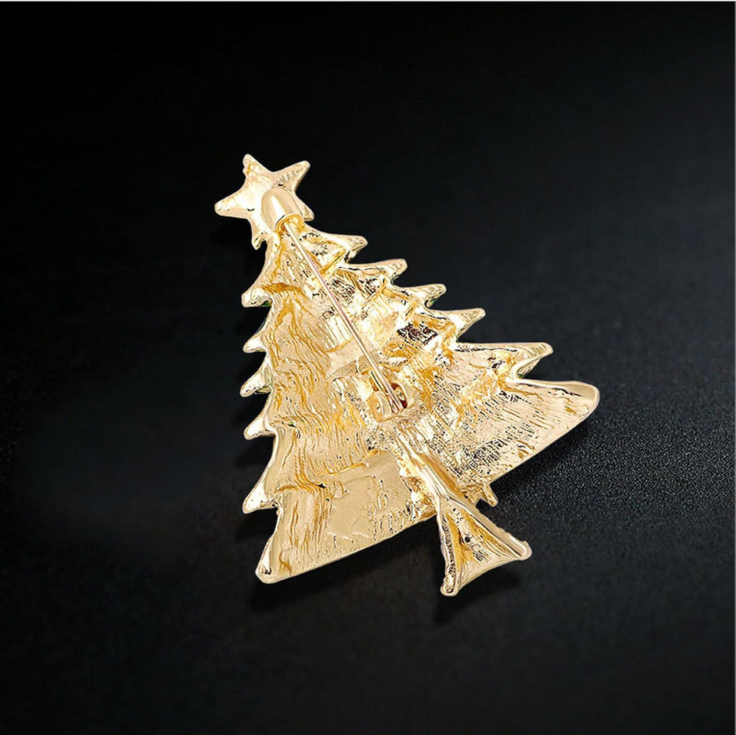 Broche arbol navidad rosa vintage pin sombrero brillante accesorio para mujer