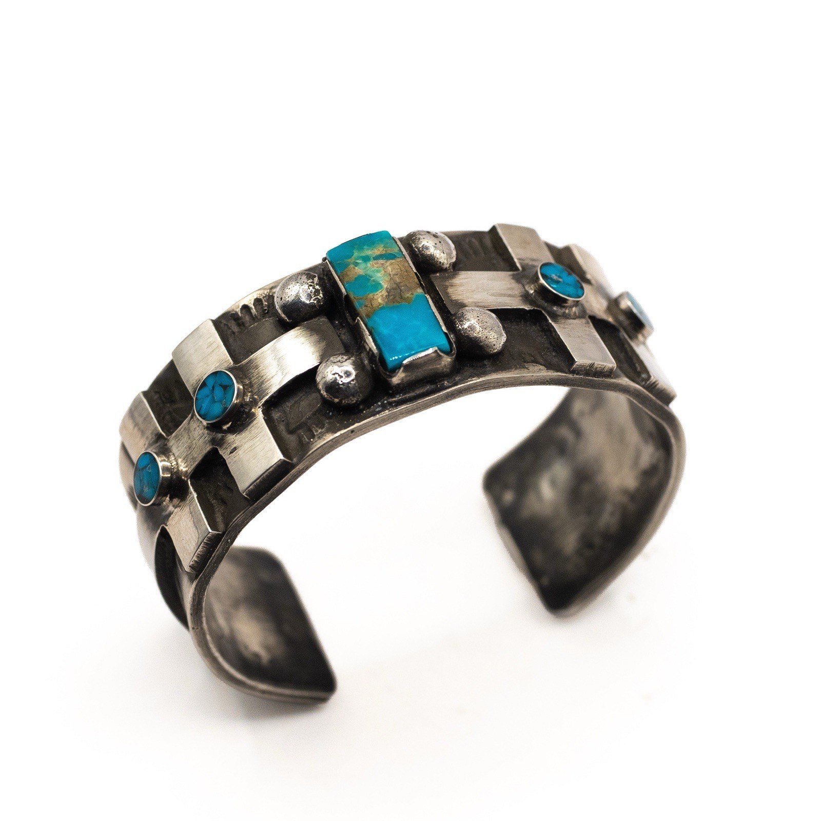 Dragonfly Silver Cuff Size 5.75 Turquoise Southwestern Collectors Piece
