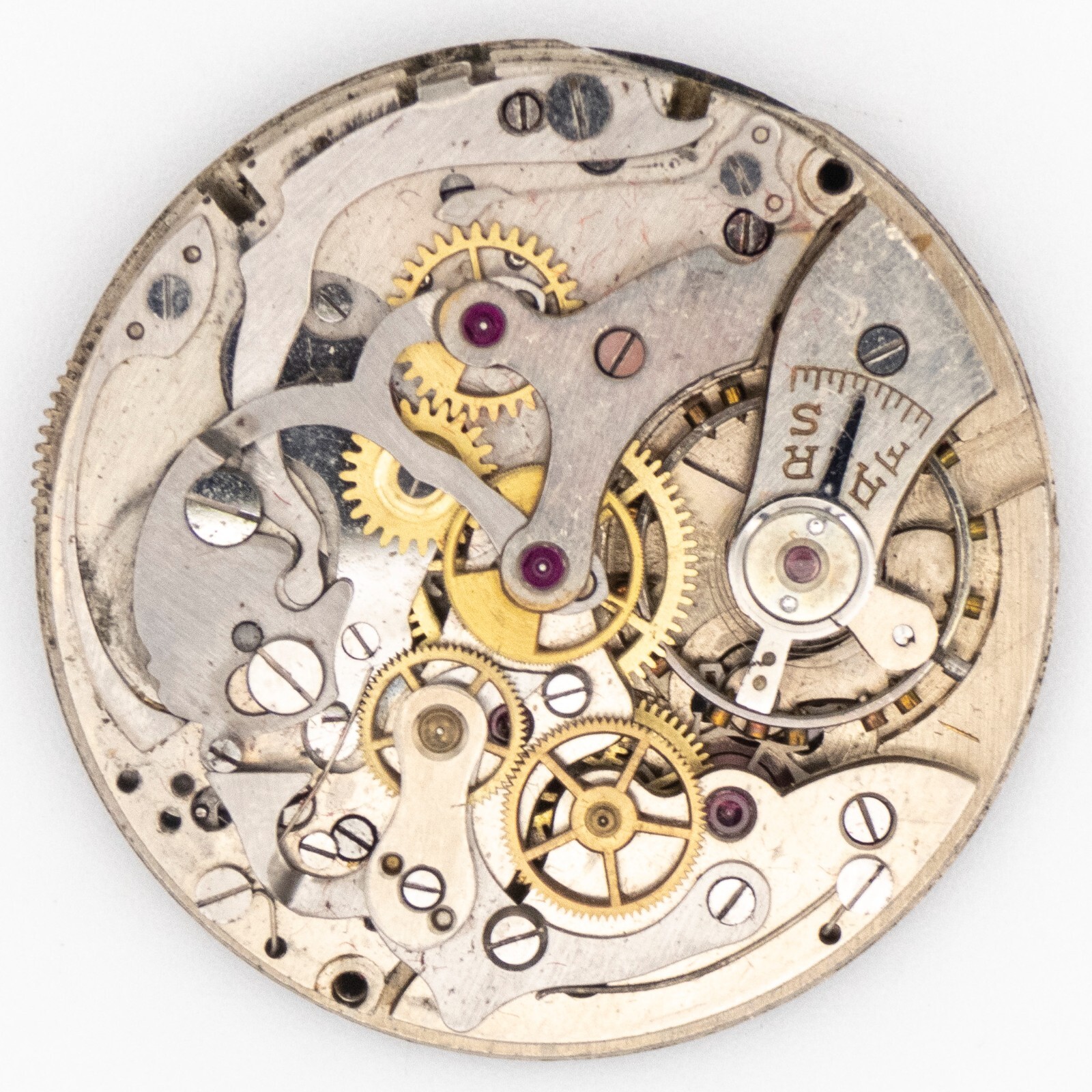 Partial Vintage Leroy & Fils 31.5 mm x 8.4 mm 2-Reg Chronograph Watch Movement