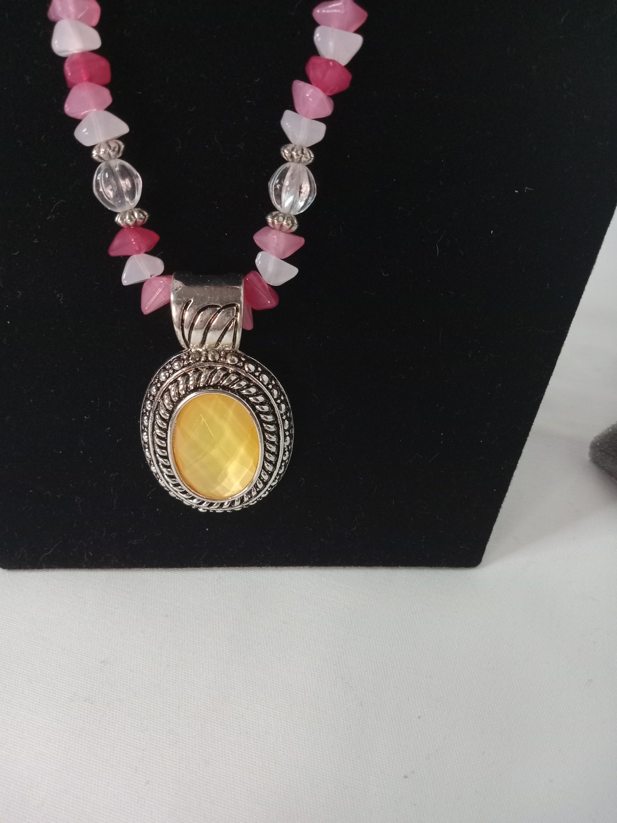 3 piece vintage set , Necklace, Earring & ring Set. 16″ +