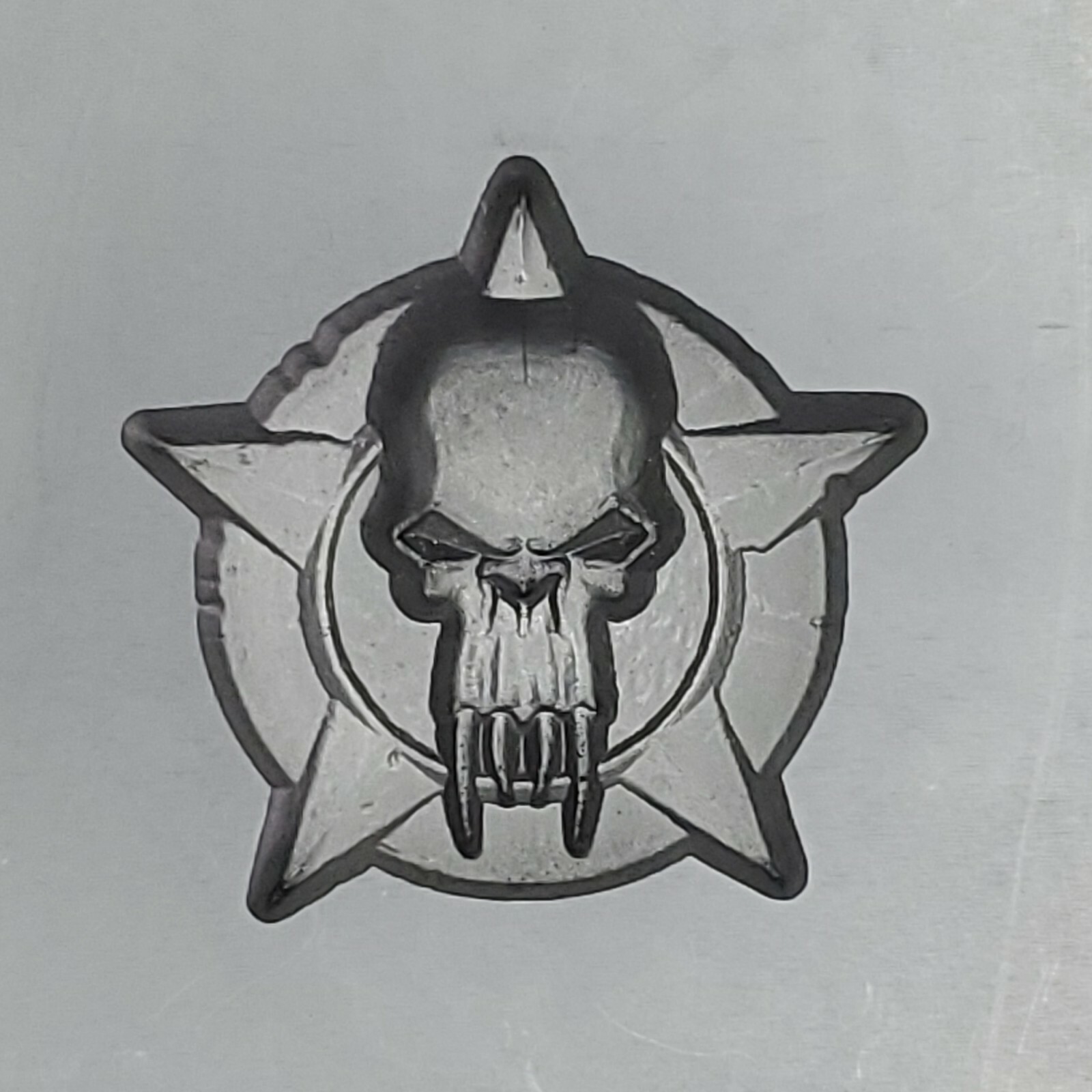 Skull Badge 3d Graphite Ingot Mold Gold Silver Copper Tin Melting Casting