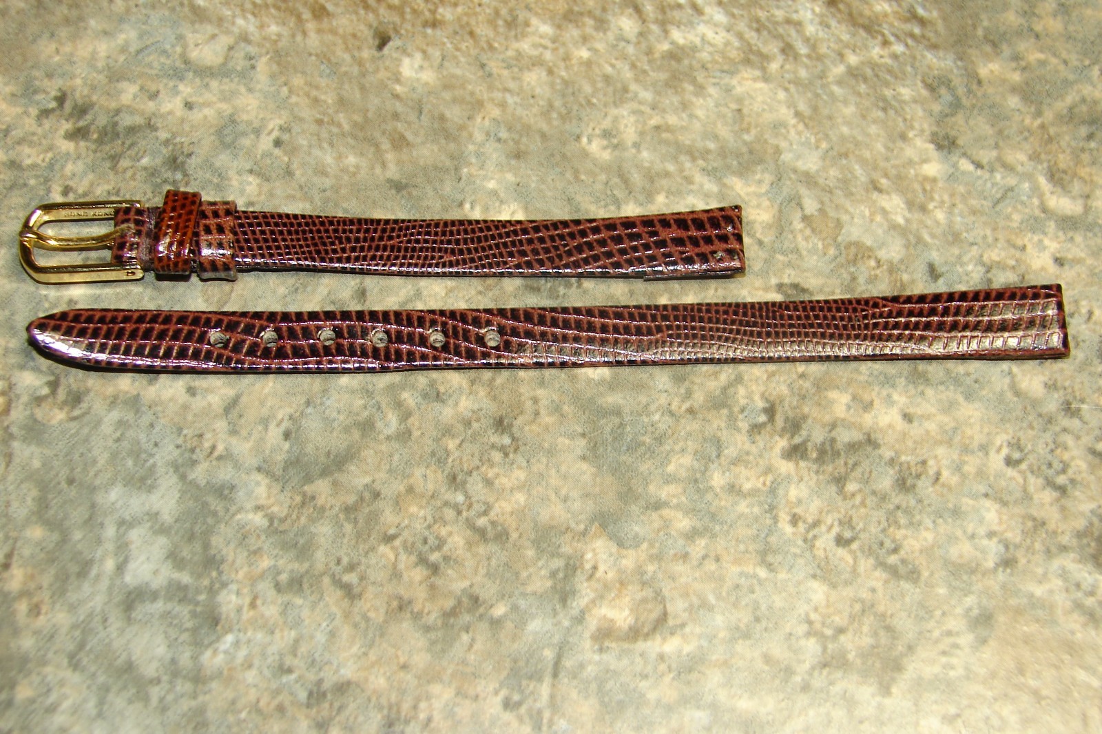 Ladies 8mm (5/16″) JB Champion Brown Lizard Calf Leather Watchband NOS