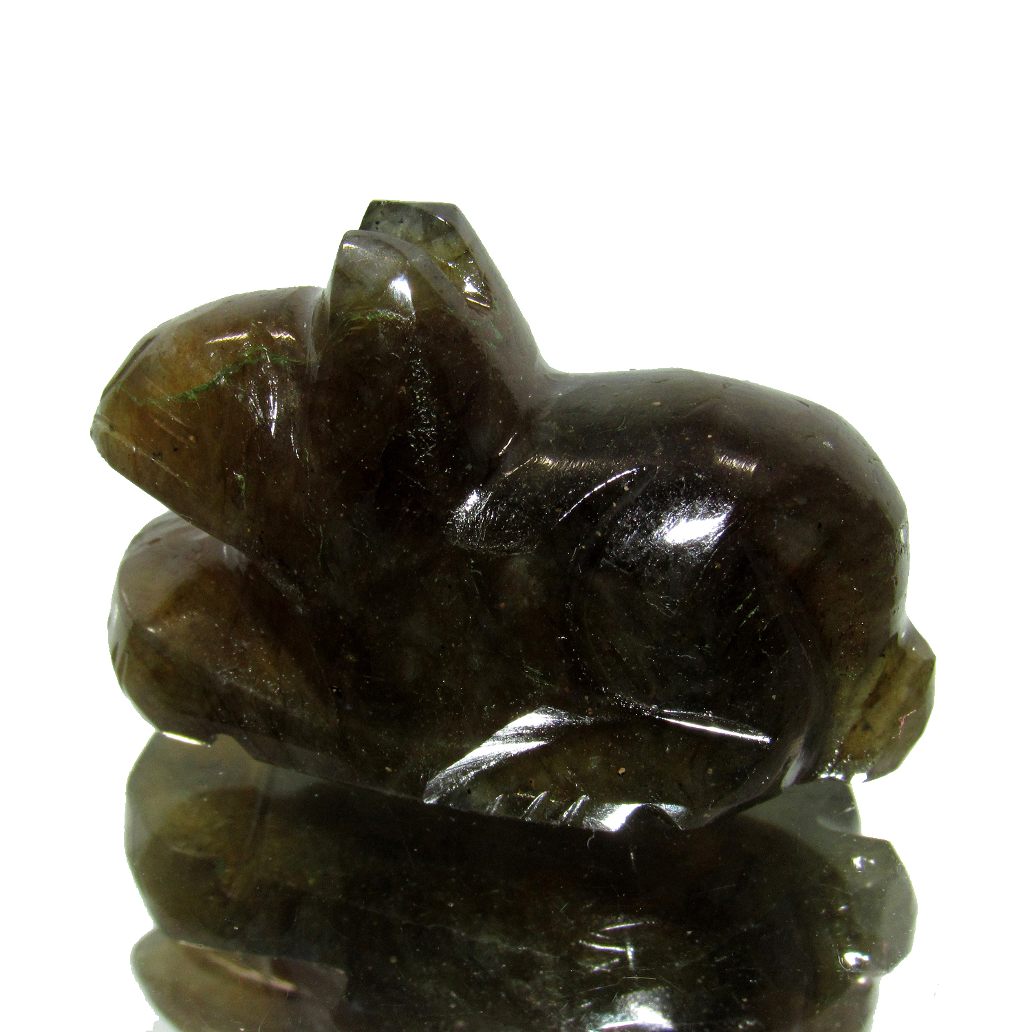 58.85Cts Natural Bi color Labradorite Brazilian Loose Gemstone Figurine CH 5550