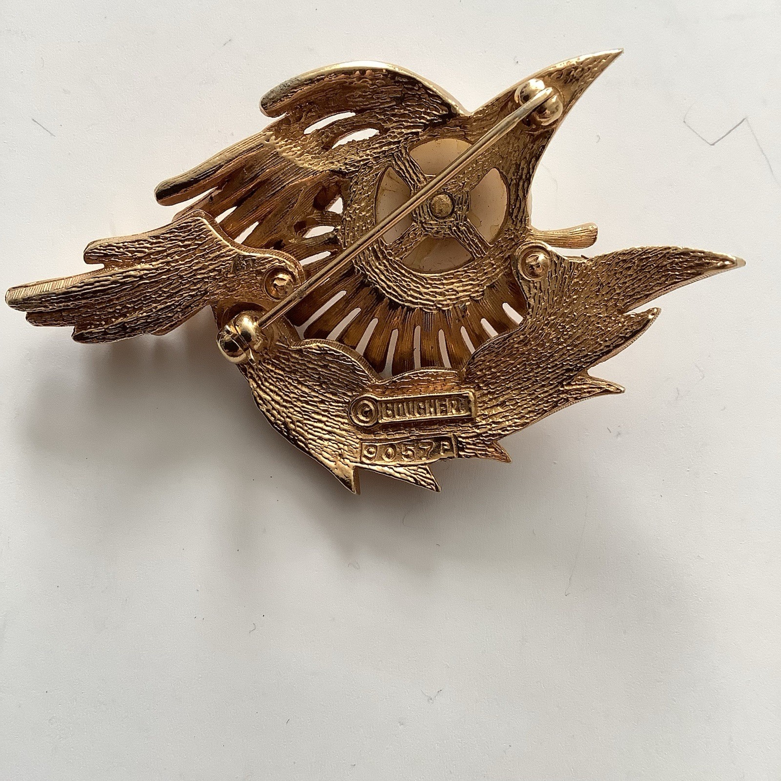 Vintage Marcel Boucher Bird Head Brooch Pin 9057P RARE