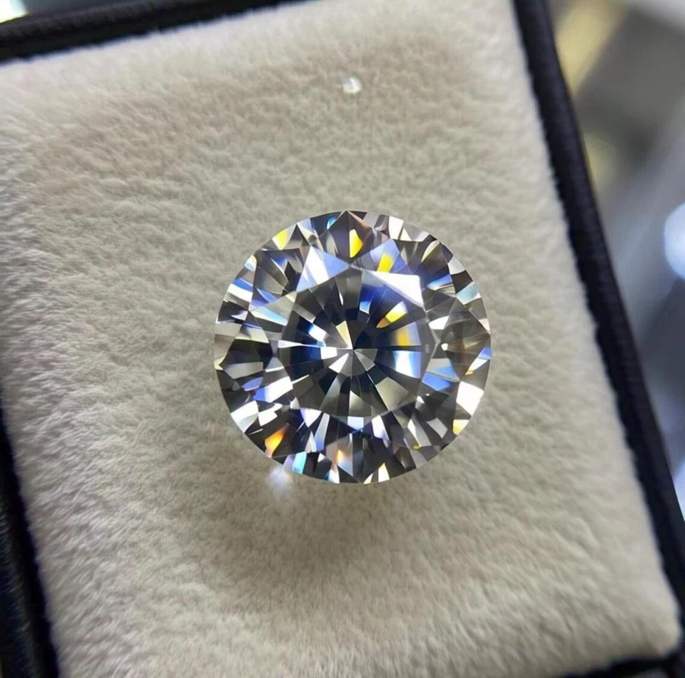Loose 10.3 Carat Lab Grown Diamond Round Cut D Color Flawless CVD Certified 6YGK