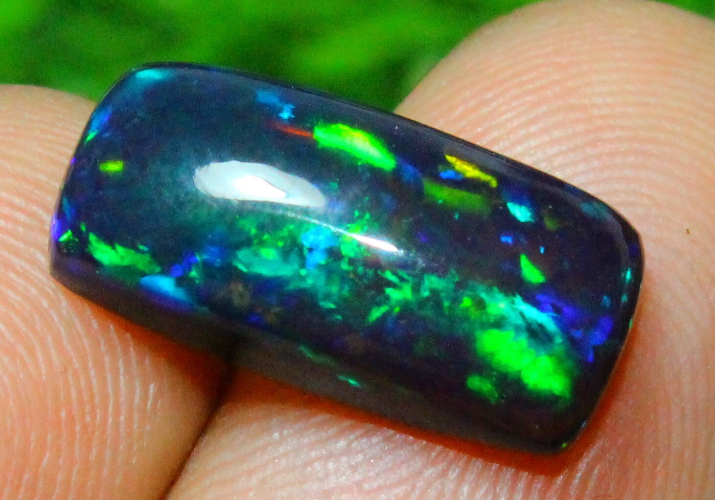 3.95cts Natural Multi Color Black Opal Octagon Cabochon 8x17mm Loose Gem