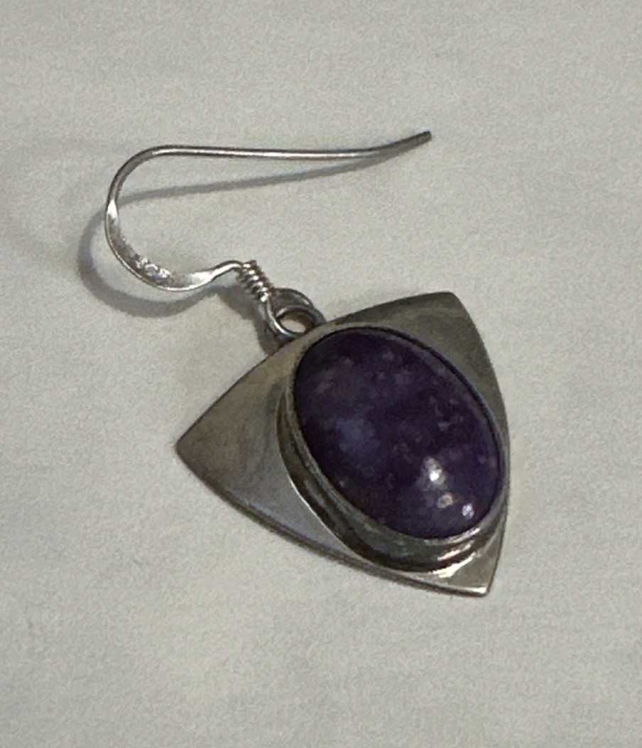 Gili & Grace Nakai Sterling Silver Sugilite Dangle Earrings