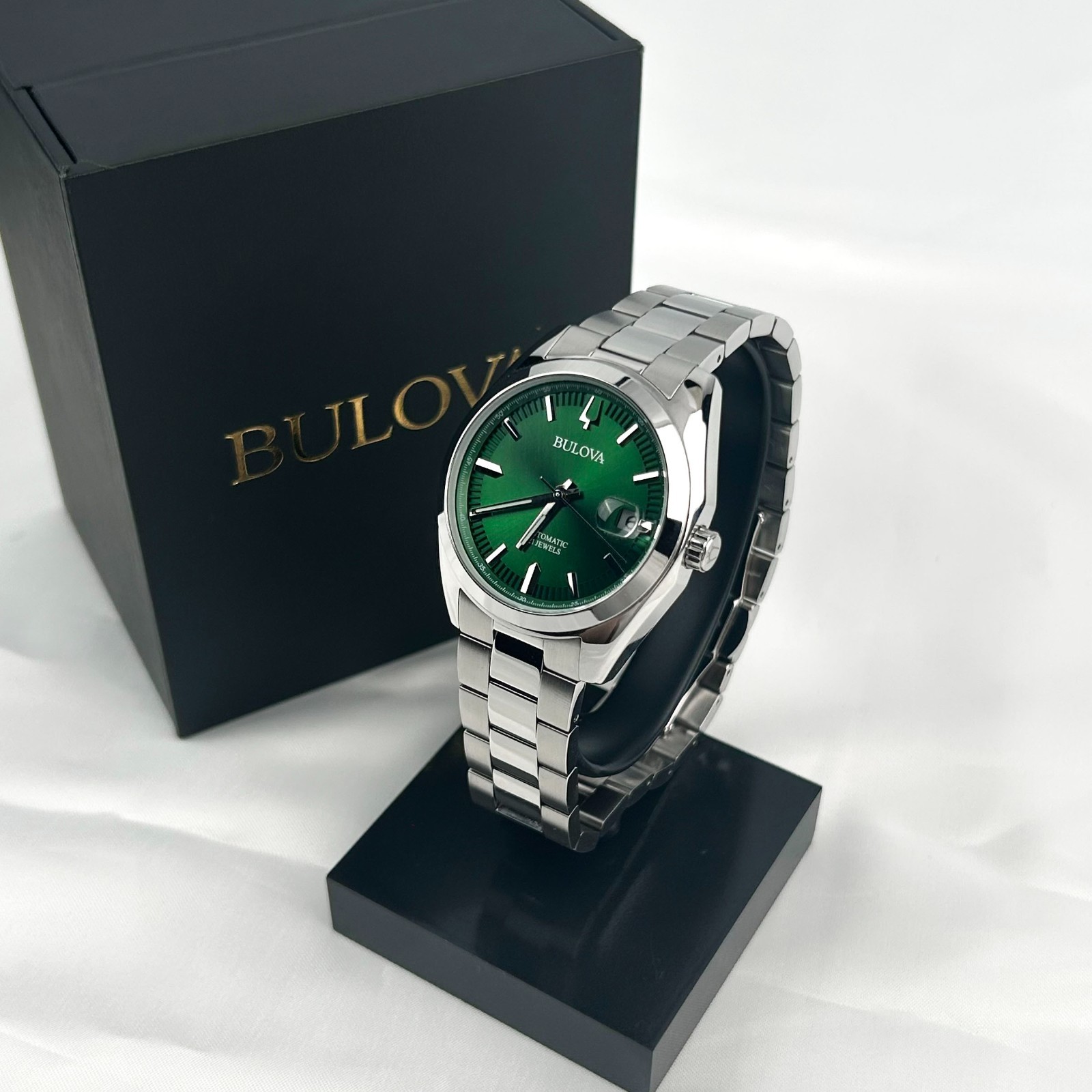 New w/box/Bulova 96B429 Surveyor Automatic Green Dial Automatic |Watch 39MM