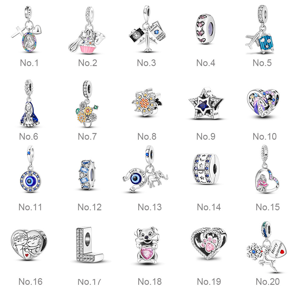 Optional Heart Butterfly Charm CZ For Women Bracelet Necklace 925 Silver Plated