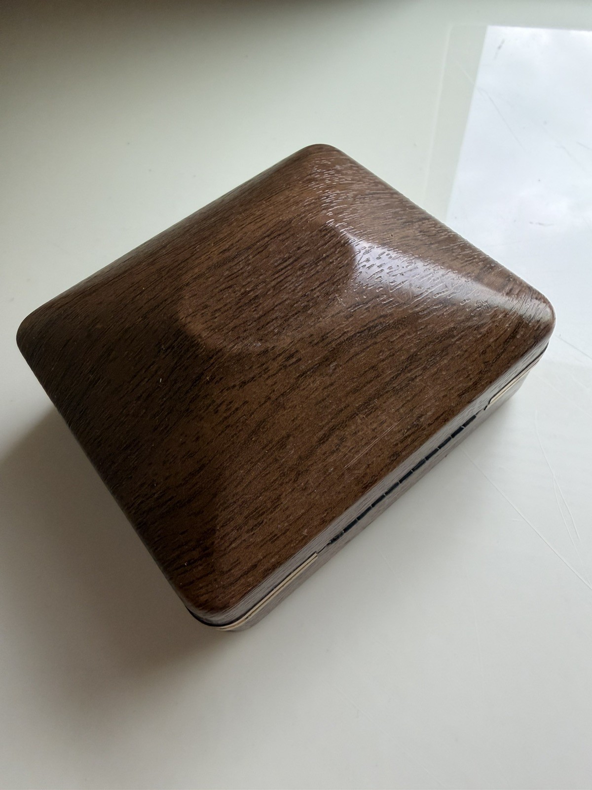 Vintage TIMEX Electric Watch Presentation Box Wood Grain Red Liner Papers Tag