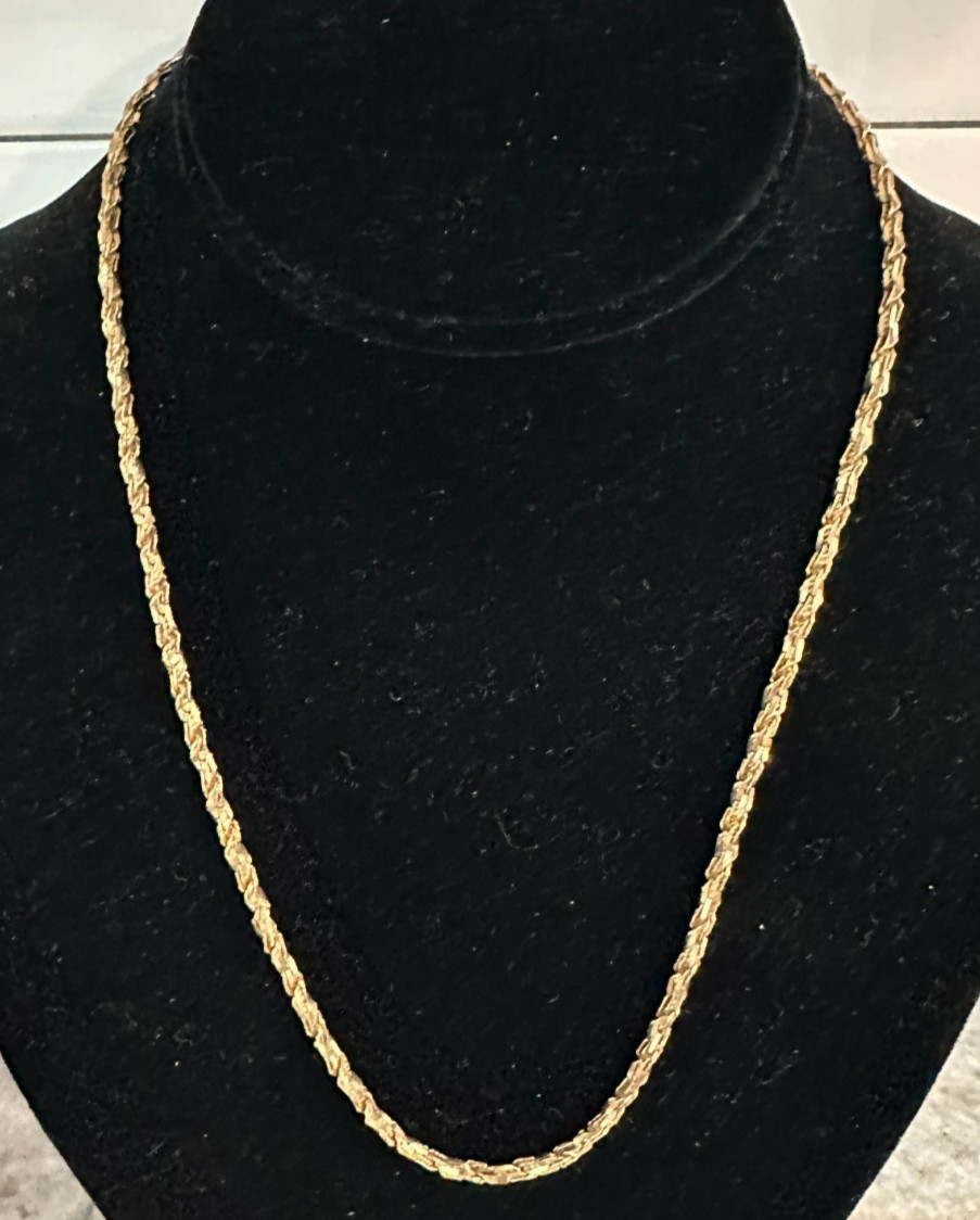 10K Gold Rope Chain Solid Gold 20” Inch 13.9g – 4mm Wide Lobster Clasp Italy I&I