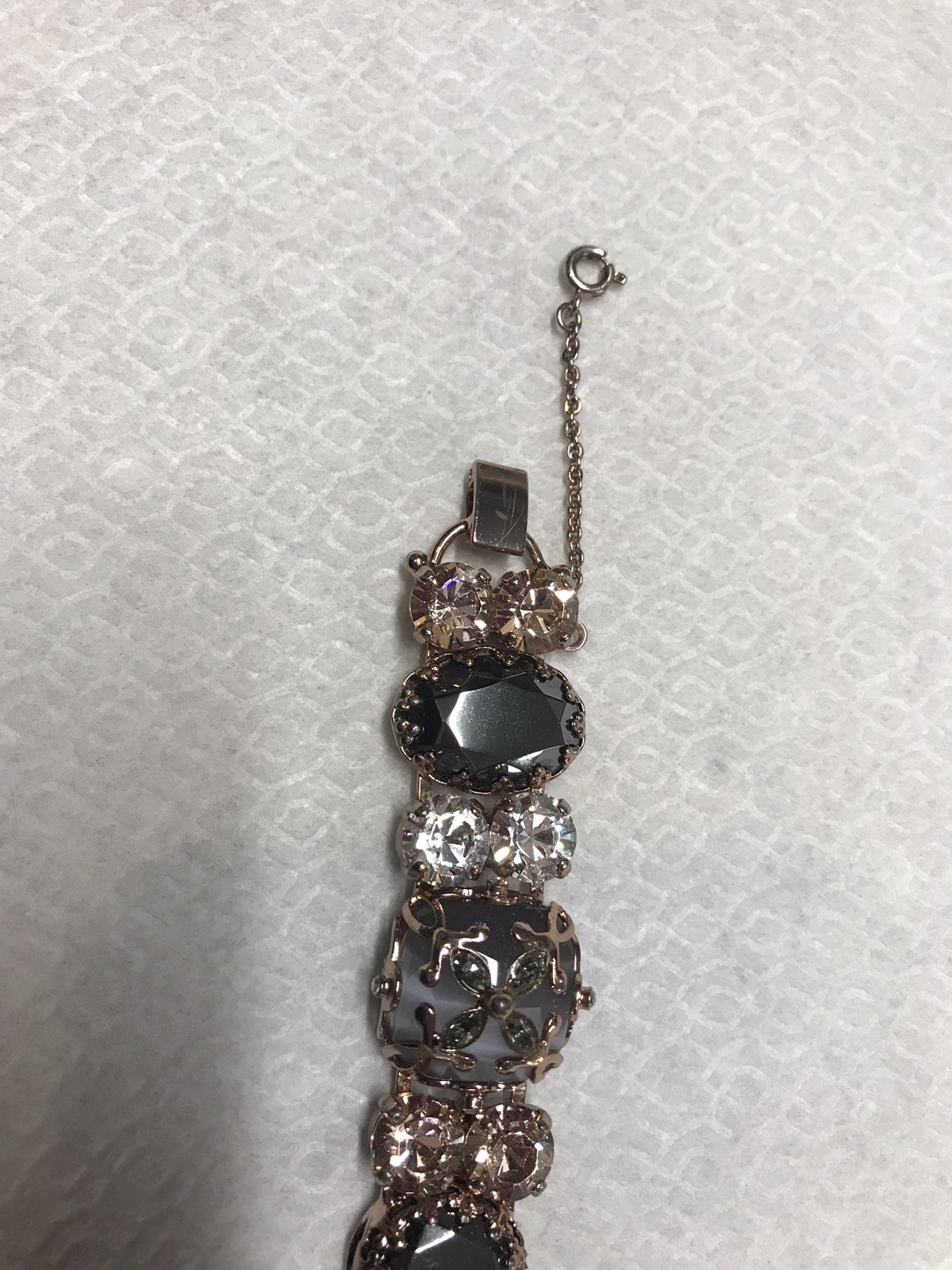 Sorrelli Swarovski Crystal Rose Gold-tone Neutral Blush Bracelet One-of-a-kind!