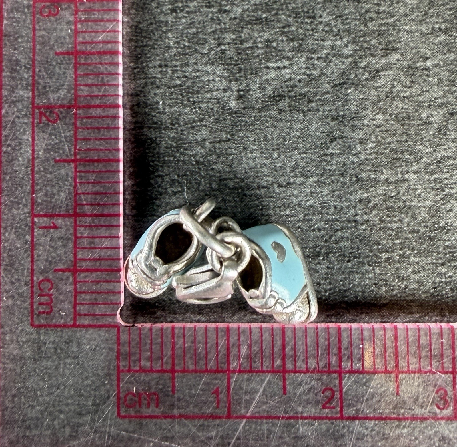 Thomas Sabo Charm Club 925 Blue Boy Baby Shoes Charm 2.6 Grams