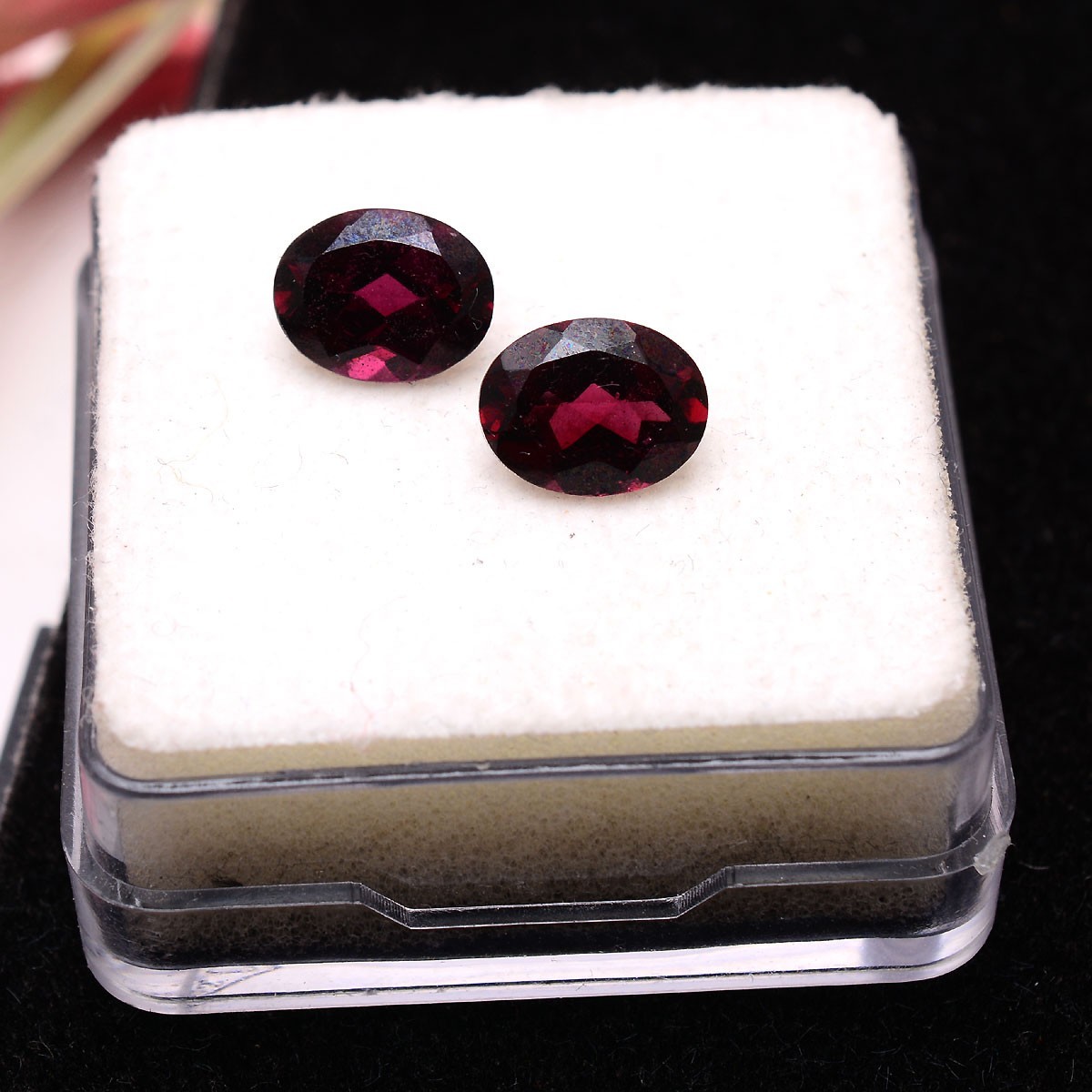 VVS 2 Pcs Natural Rhodolite Garnet Top-Grade 9mmx7mm Oval Cut Loose Gemtones Lot