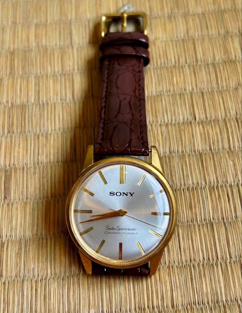 Sony Seiko Rare Double-Name Sportsmatic 17-Jewel Automatic Watch Used