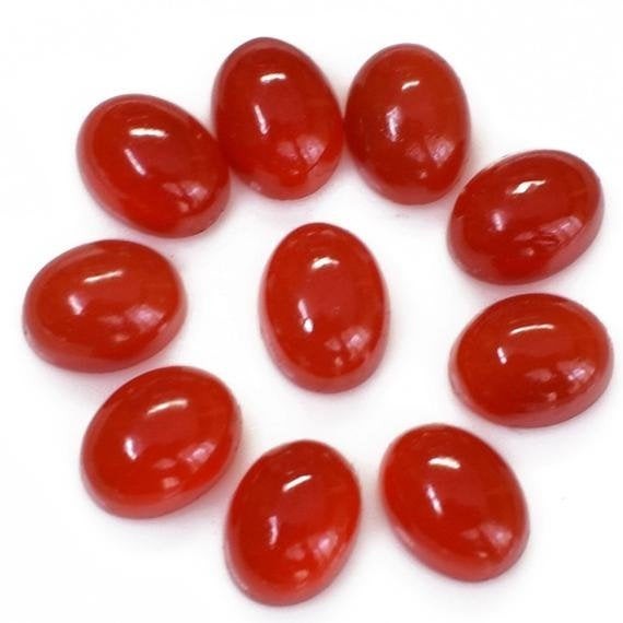 Red Onyx Oval Cabochon 5x7mm To 20x25mm Natural Loose Gemstone