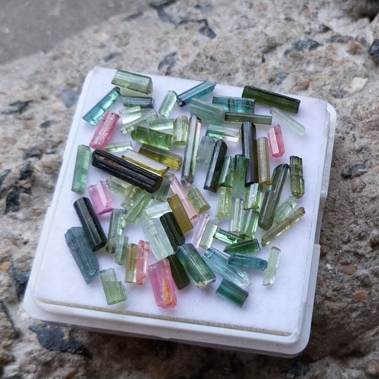 28 Carat 4.5 to 14.5 MM Natural Multi Tourmaline Stick /Pencil 67 Piece Lot