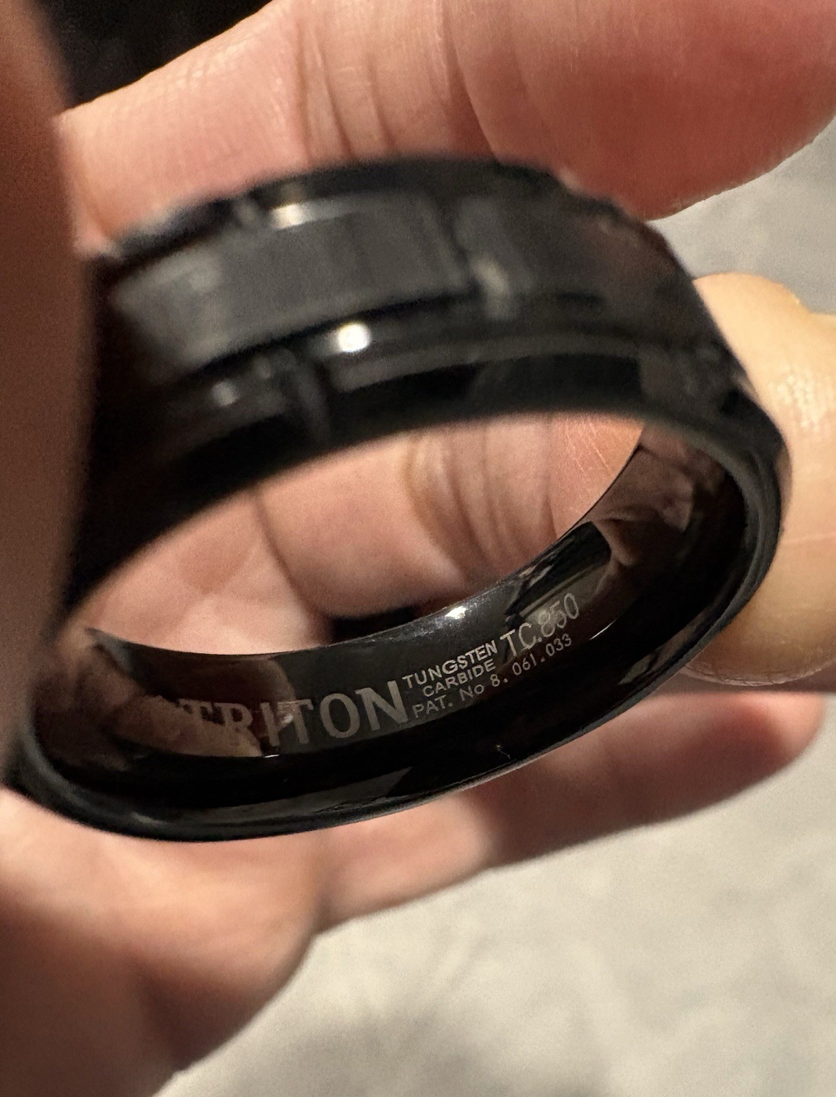 Zales Men’s Triton Tungsten Carbide Wedding Ring Band TC 850 Size 10