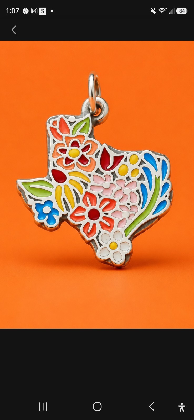 James Avery Enamel Texas Wildflower Charm