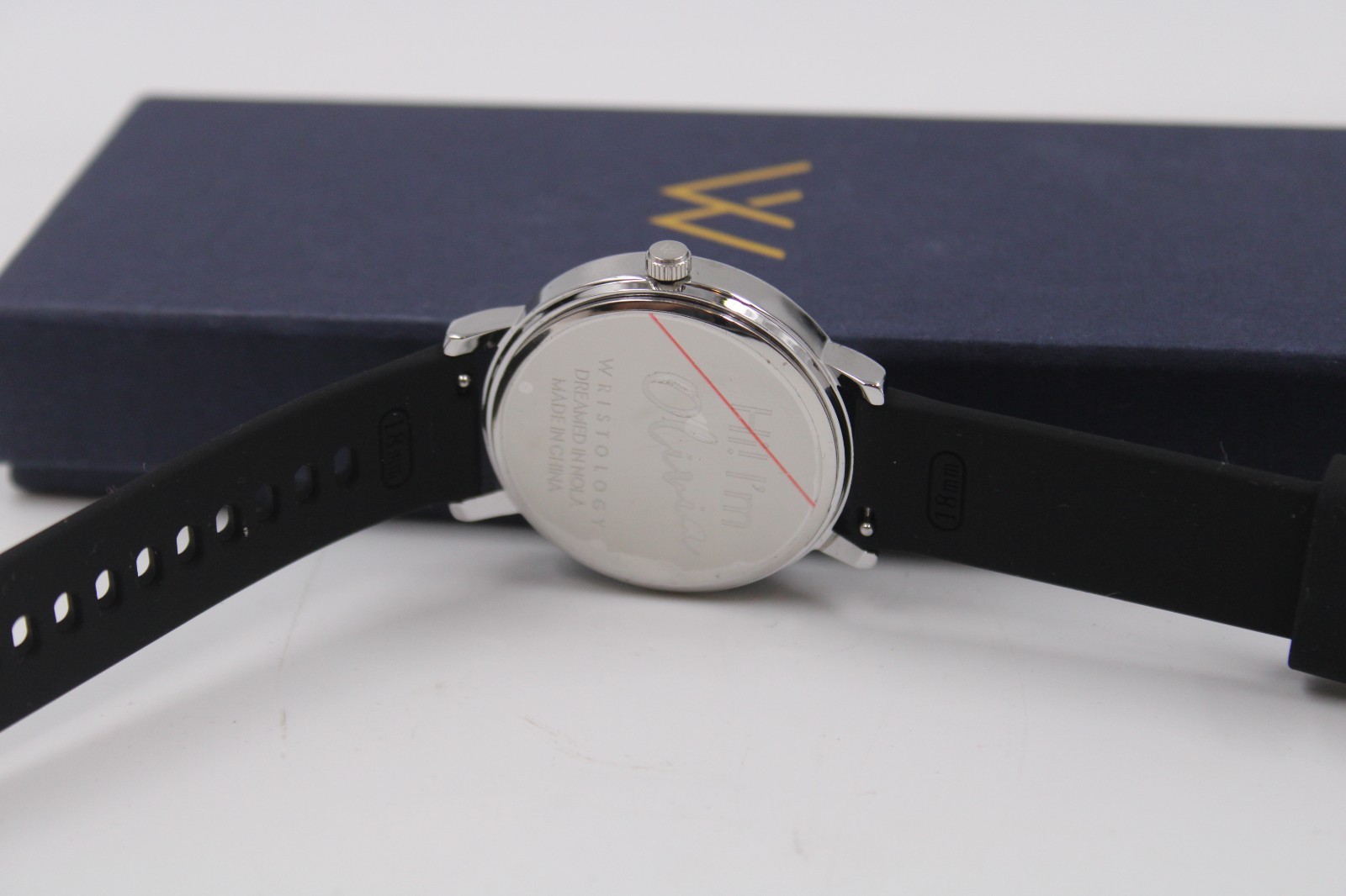 Women’s WRISTOLOGY Olivia Chrome Tone Classic Analog Watch, Gray Leather 38mm