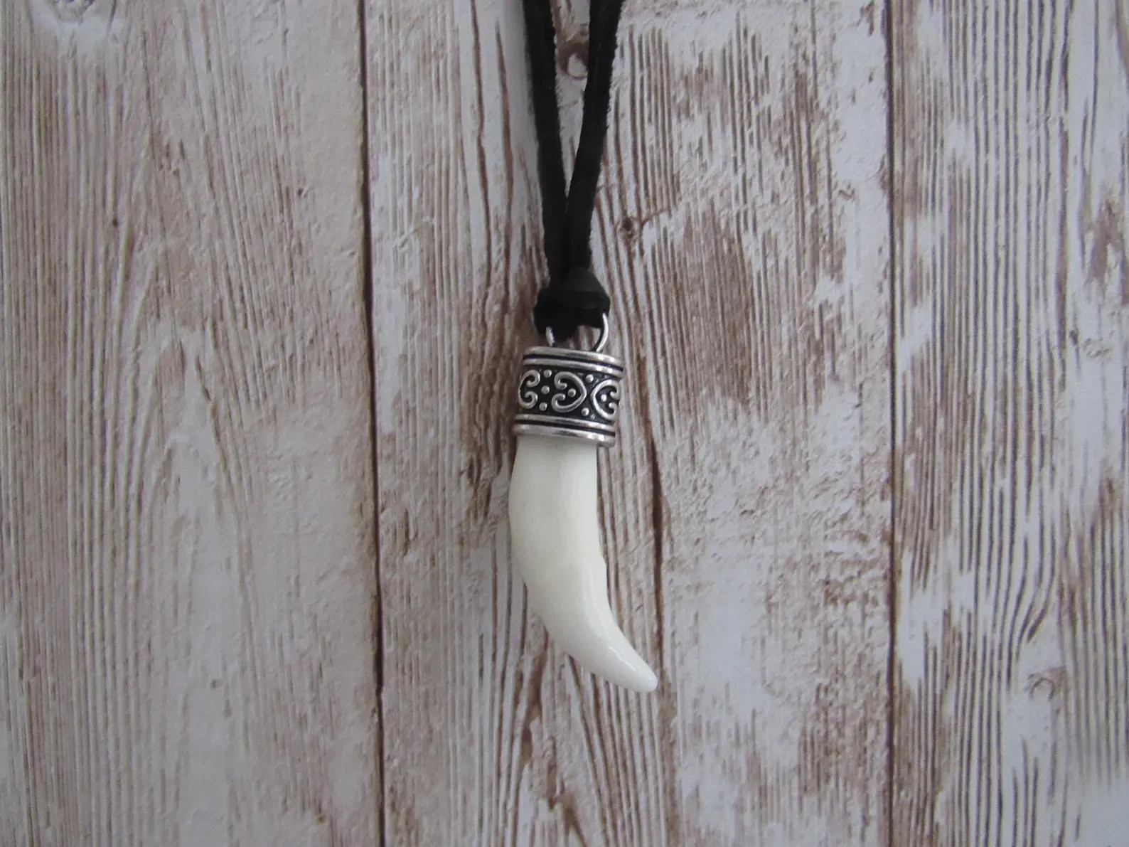 Coyote Tooth Pendant Necklace Animal Bone Spirit Animal Jewelry N918