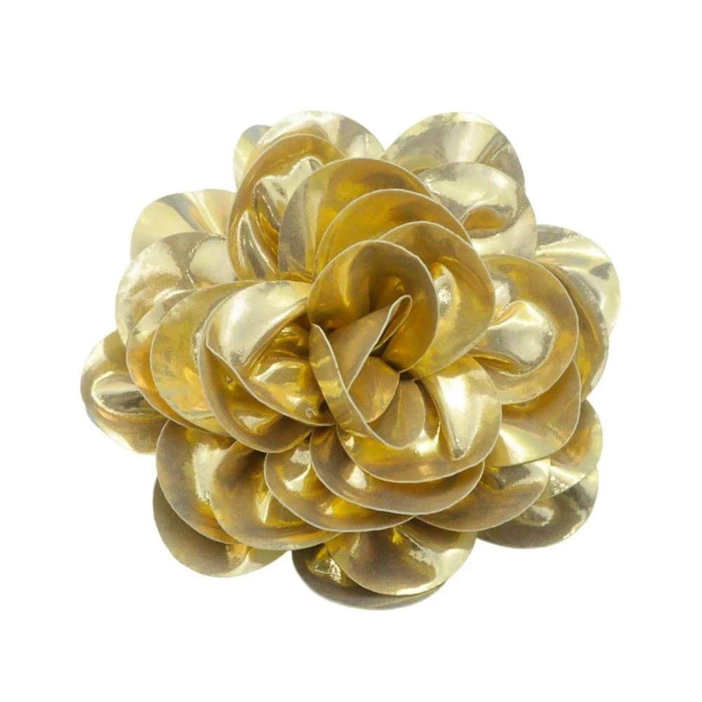 Satin Fabric Rose Flower Extra Large Big Brooches Lapel Pins Silk Camellia Ov