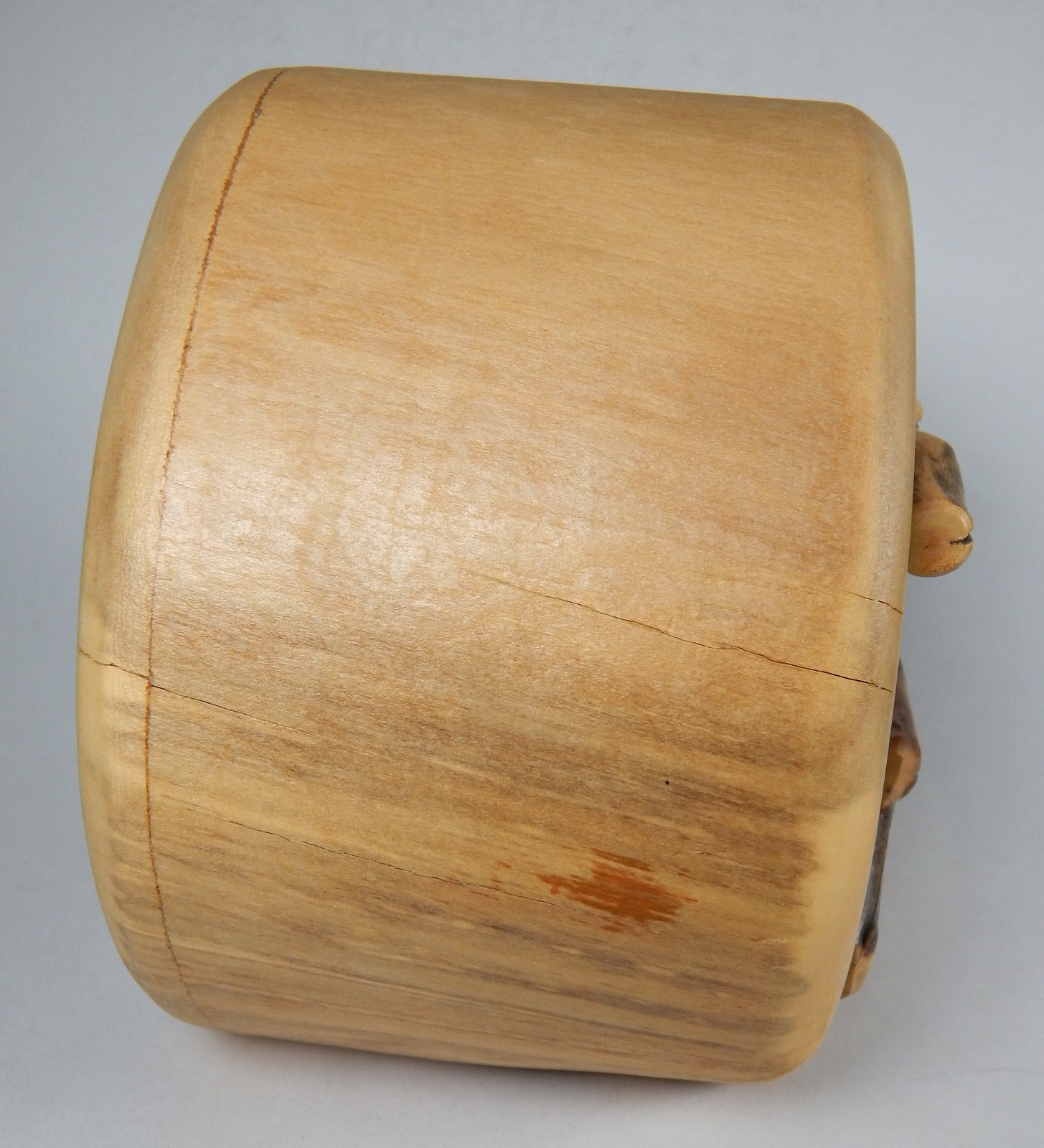 NATURE TURNS ASPEN WOOD JEWELRY TRINKET BOX + SECRET HIDDEN DRAWER CARVED LOG