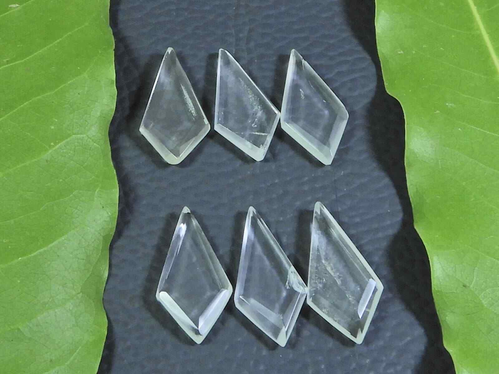 10X20MM Natural Crystal Quartz Kite Shape Side Cut Loose Gemstone 5Pcs Lot