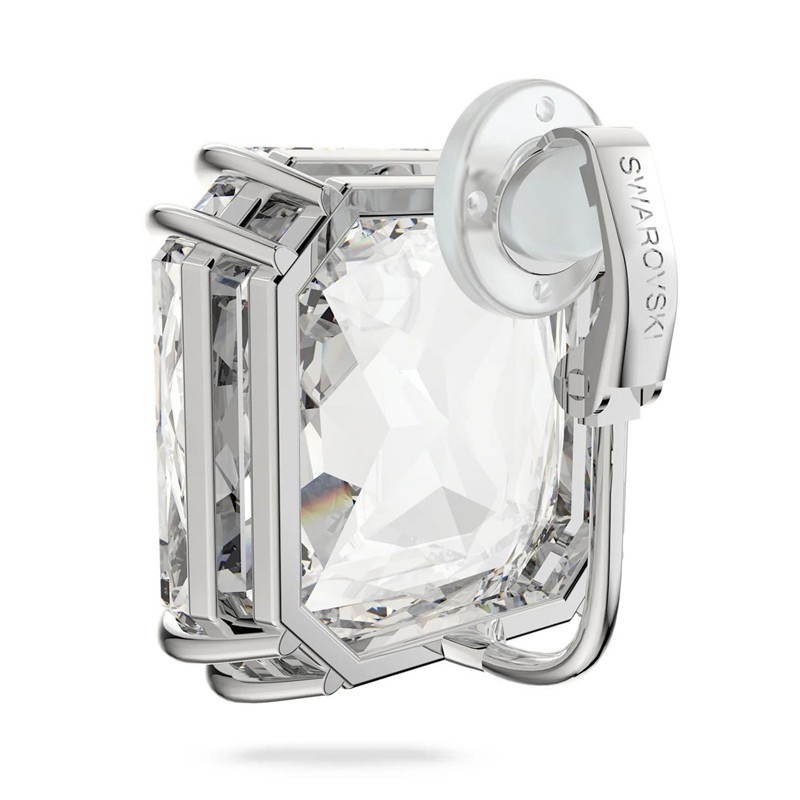 NIB SWAROVSKI Mesmera Clip Earring, Single, Square Cut Crystal, White #5600756